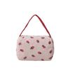Bolsa de Cosméticos Feminina de Veludo de Nova Tendência Transfronteiriça Versátil Bolsa de Lavar Dopamina Fofa para Cabelo de Menina Morango
