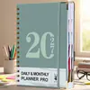 Planificador de Horario Inglés Transfronterizo Temu, Planificador de Página Diaria, Planificador de Calendario 2027, Manual de Eficiencia, Cuaderno de Planificación de Gestión