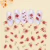Novo Adesivo para Nail Art Estéreo 5D Em relevo Borboleta Flor Renda Laço Rosa Adesivo de Unha de Alta Qualidade