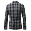 2025 primavera nuevo moda europea y americana casual para hombre traje a cuadros de un botón fábrica mayoreo