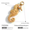 Acessórios de Joias DIY de Aço Inoxidável Transfronteiriços Bolo de Lagosta Doce e Fresco Laço Pingente à Prova d'Água Banhado a Ouro 18K