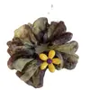 Goma para el pelo tipo coreano con flores amarillas para mujer, Accesorio versátil de moda, Coleta fresca y elegante de verano, Adorno para el pelo