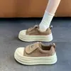 Tênis Melanoid Feminino 2026 Novo Outono Slip-on Retro Casual Esportivo Plataforma com Aumento de Altura