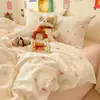 Juego de Cama de Gasa de Doble Capa Clase A de Cuatro Piezas, Muy Hermoso Juego Individual de Tres Piezas para Dormitorio