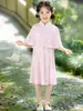 Nuevo Conjunto Qipao Estilo Chino para Niñas, Vestido Qipao Mejorado Estilo Nacional de Verano, Hanfu Estilo Jiangnan para Niña