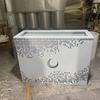 Caja de Flores de Acero Inoxidable para Exterior Tienda Soporte de Flores de Hierro Forjado Departamento de Ventas Macetero Divisorio para Carretera Municipal Estanque de Flores Luminoso Recortado