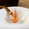 Original Nueva Moda Versátil Chapado en Oro Ámbar Esmalte Colorido Calabaza Cadena para Suéter Lujo Ligero Gama Alta Collar Largo para Mujer
