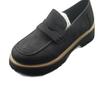 Mocassins 2025 Nova Primavera & Outono Tamanho Grande Casual Fosco Estilo Britânico Sapatos Femininos Salto Grosso Sola Grossa Exportação Retrô