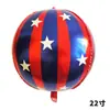 Balão de Filme de Alumínio Estrelado Listrado de 22 polegadas Festa Decoração Props para Escola Shopping Prom Ktv Celebração