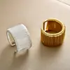 Anillo Abierto Tejido Rayado Personalizado de Nuevo Estilo Transfronterizo Europeo y Americano, Versión Ancha Irregular, Anillo de Moda Ajustable Exagerado
