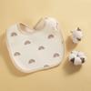 Babadores de Bebê Impermeáveis Gaze Toalha de Saliva Babador de Algodão Puro Babador de Saliva para Recém-Nascido Babador Pétala Anti-Vômito Primavera e Verão