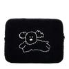 Bolsa forro estilo coreano lindo bordado pequeño animal de peluche funda protectora para ipad tableta 11 pulgadas bolsa para laptop