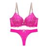 Sutiã de renda fina sexy europeu e americano combinando com a cor do terno, roupa íntima franzida em formato de copo fino, Amazon wish
