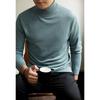 Fio Macio! Antipeeling! Camisa Térmica de Malha Masculina 2026 Outono e Inverno Cor Sólida Gola Alta Meia Suéter