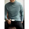 Lavável na máquina! Suéter de Gola Alta Quente e Grosso para Homens, Malha Base Inverno 2026, Anti-Pilling, Top com Gola Reversível