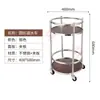 Carrito de Comedor Comercial KTV de Hotel de Tres Niveles de Acero Inoxidable y Vidrio Carrito para Bebidas Carrito de Entrega de Comida para Salones Privados de Restaurante Carrito de Mano para Pasteles
