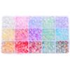 Cross-border 8mm Glass Jelly Double Pair Round Bead Set Caixa Handmade DIY Pulseira Colar Glazed Beads Material Acessórios