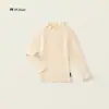Artículo en Liquidación: Suéter de Encaje para Niña con Cuello Semi-Alto y Mangas Largas, Estilo Coreano Otoño e Invierno 2025, Elástico, Ajustado, Tejido de Punto de Color Sólido