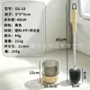 Cepillo para inodoro con mango largo, sin puntos ciegos, montado en la pared con base, set de cepillos súper útil para la limpieza del inodoro