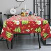 Mantel para Celebración de Año Nuevo y Navidad Mesa Cuadrada Mesa Redonda Funda Gruesa Impermeable peva Mantel para Mesa de Café