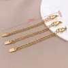 Cadena de Extensión de Acero Inoxidable + Juego de Broche de Langosta con Etiqueta de Acero Grabada Cadena de Cola para Collares y Pulseras DIY Accesorios de Joyería