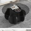 Mesa de Centro para Sala de Estar, Lujo Ligero Moderno Sala de Estar, Pequeña Mesa de Centro Redonda de Placa de Roca para Hogar, Tendencia Ins Minimalista para Balcón