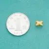 Prata Esterlina S925 Banhada a Ouro Diamante Zircônia Contas Porosas em Forma de X Material DIY Feito à Mão Pulseira Colar Acessórios Contas