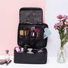 Viaje portátil multicapa compartimento cosméticos impermeable anti-caída bolsa de almacenamiento tatuaje de cejas uñas maquillaje maleta especial
