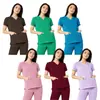 Novos uniformes médicos personalizados do TikTok para homens e mulheres, macacões de manga curta com decote em V, disponíveis em pequenas quantidades para entrega rápida