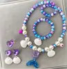 Colar de Sereia DIY Conjunto de Miçangas Peroladas Hipoalergênico Colar de Sereia Princesa Fofa Joia