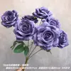 Tecido de lã 7 cabeças buquê de rosa diamante flor de simulação flor rosa flor de casamento material de flor flor de mão decoração de casa flor artificial