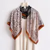 Bufanda elegante de alta gama con estampado de cachemir en bloques de color, seda sintética, chal estampado, bufanda decorativa para el cuello, bufanda para el sol, pañuelo para la cabeza, bufanda para el cuello