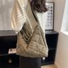 Bolsa para Viajar Bolsa de Mujer Bolsa Tote de Algodón Espacial Nueva para Otoño e Invierno de Mujer Gran Capacidad para Hombro o Mano Bolsa de Algodón Romboidal Moderna