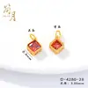 Loja de Ouro Pingente Preserva Cor Mesmo Estilo, Zircônia Cor Dourado Areia em Forma de Losango, Gota d'Água, Losango, Coração, Cristal Redondo Acessório Versátil