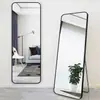 Espejo de cuerpo entero, espejo de pie, espejo de pared para uso doméstico, estilo popular para dormitorios de niñas, espejo de maquillaje, de pared, espejo de tocador tridimensional