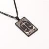 Collar de las Doce Constelaciones Europeo y Americano Transfronterizo Logo Colgante Militar Retro Hombre Tarot Acero Inoxidable Tarot