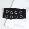 Diadema elástica de anillo punk metal para grupo de chicas, estilo coreano INS dulce y genial, accesorio para el cabello elástico ancho retro, mismo estilo que Lee Chae-rin