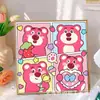 Pintura de Diamantes para Niños Kuromi Hecho a Mano DIY Pintura de Pegatinas de Diamantes Sanrio Pintura de Diamantes con Diamantes Completos 5D Tamaño Pequeño