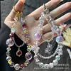 Cadena Original de Teléfono Móvil de Lujo Ligero, Nuevo Estilo Veraniego, Colgante de Abeja, Flor, Loto, Mariposa con Cuentas de Cristal, Cadena Colgante, Cordón para Mujer