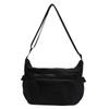 Nova Bolsa Casual Simples de Nylon Feminina 2024 Cor Sólida Outono e Inverno Popular Bolsa de Ombro Grande Capacidade Bolsa Transversal Casual
