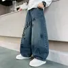 Ropa para niños para niños, pantalones de otoño, nuevo estilo primavera y otoño 2026, jeans rectos para niños mayores, pantalones largos de otoño para niños