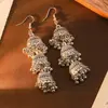 Pendientes de Borla de Campana Grande de Tres Capas Bohemios Calientes Transfronterizos Pendientes Retro Exóticos Retro Personalizados Combinan con Todo