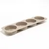 Molde de Silicona Cuadrado Ovalado Brillante de 4 Enlaces para Jabón, Mousse, Pastel, Gelatina, Horneado, Jabón Artesanal