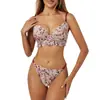 Conjunto de lencería de encaje floral francés, bestseller transfronterizo para mujer, conjunto de dos piezas ultra delgado, sexy y dulce de sujetador y bragas para mujer