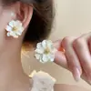 Brincos Estilo Férias na Praia, Novos Brincos de Flor de Tecido Primavera e Verão para Mulheres, Modernos e Doces, Presilhas de Mosquito