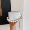Estilo Coreano Simple Estilo Occidental Cadena de Perlas Mini Bolso para Mujer 2024 Primavera Nuevo Mini Bolso Mensajero Bolso Cuadrado Pequeño para Mujer