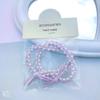 Pulsera de cuerda para el cabello para estudiantes, con temperamento de cuerda para la cabeza tejida a mano con perlas, anillo para el cabello con cola de caballo para adultos, accesorios para el cabello, novedad de verano