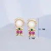Brincos de Zircônia Coloridos Fofos de Elfo Série de Desenhos Animados Transfronteiriços Brincos de Tarraxa para Mulheres Piercing de Orelha Moderno Venda por Atacado