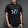 Camiseta de Manga Corta para Hombre Estilo Coreano Moderna Ajustada Cuello Redondo Verano Delgada Estampada Casual Camiseta Tops Talla Grande para Hombres