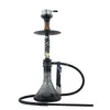 Shisha Pipa de Agua Nueva 1 Tubo Pipa Árabe Fábrica Venta al por Mayor Aleación de Aluminio Artesanía Grabada Oriente Medio